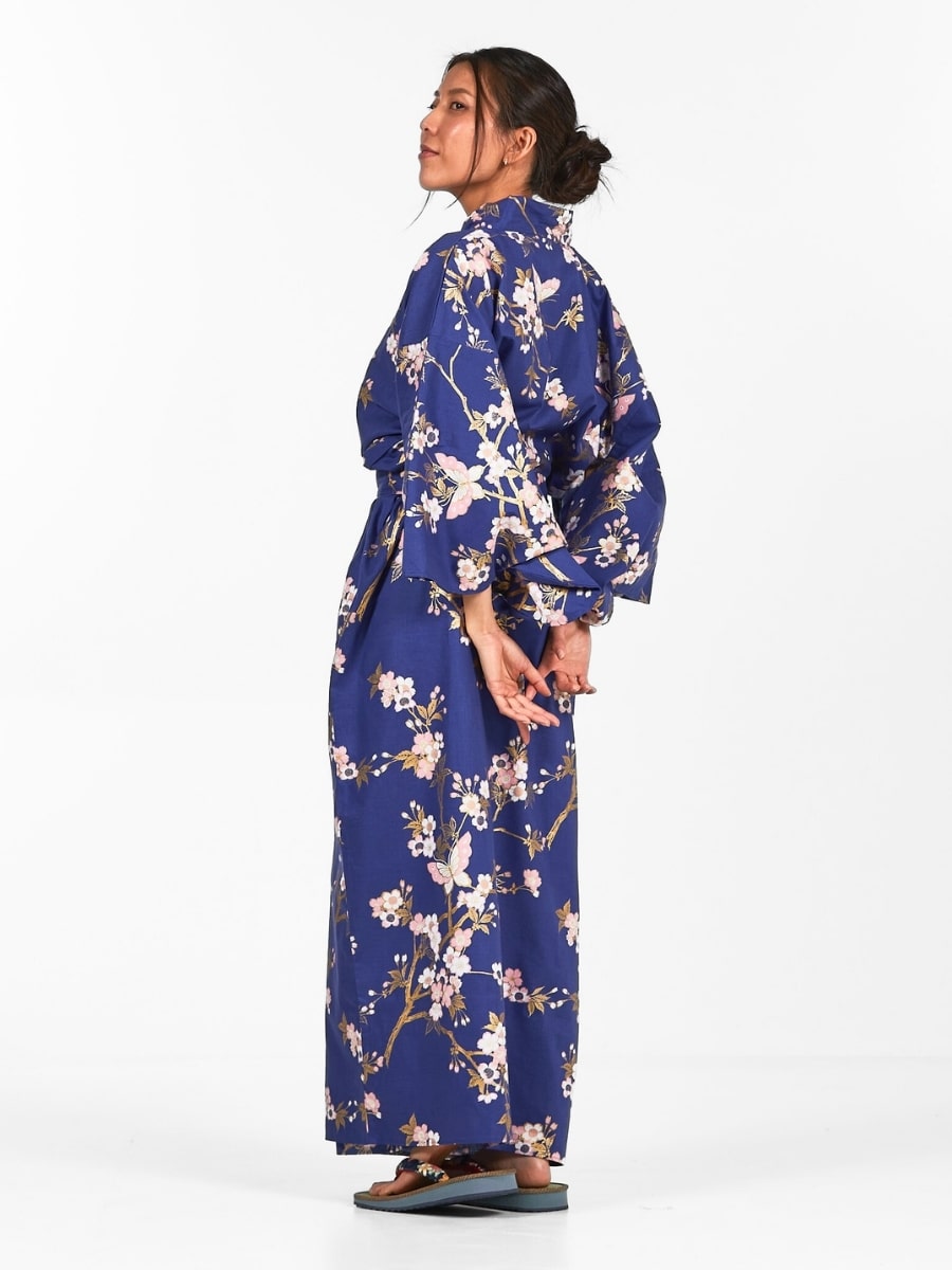 Naisten Yukata Kimono Sakura to Chō Sakura to Chō
