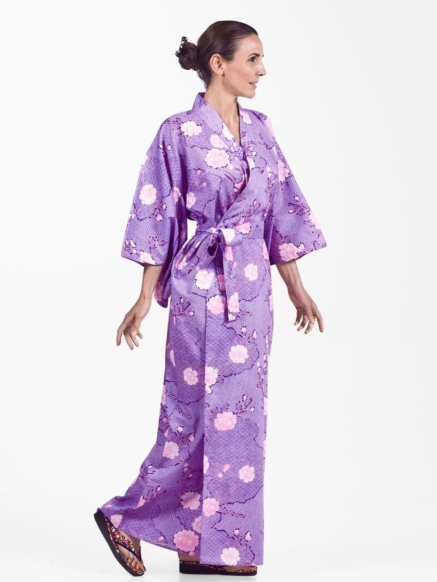 Naisten Yukata Kimono Sakura to Kumo Kimono Sakura to Kumo