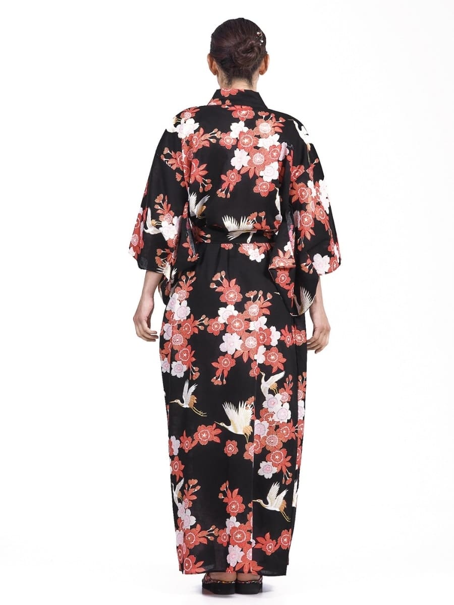 Naisten Yukata Kimono Tsuru to Ouka