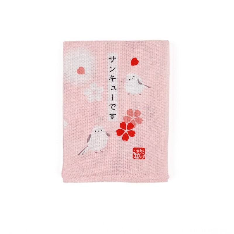 Nenäliina japanilainen kangas linnut