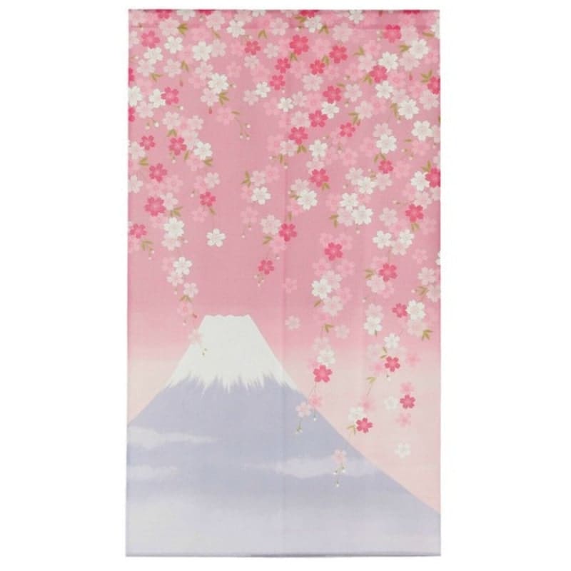 Japanilainen Noren Fuji Sakura - 85 x 150 cm