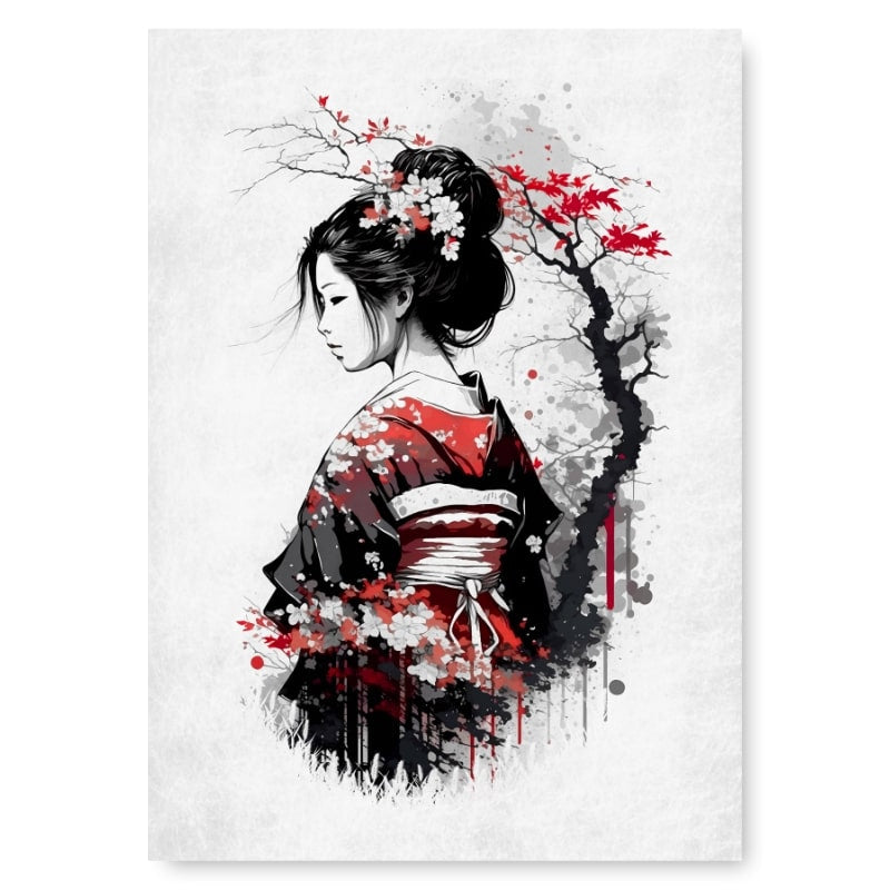 Nostalgia Geishan japanilaisesta julisteesta - A3