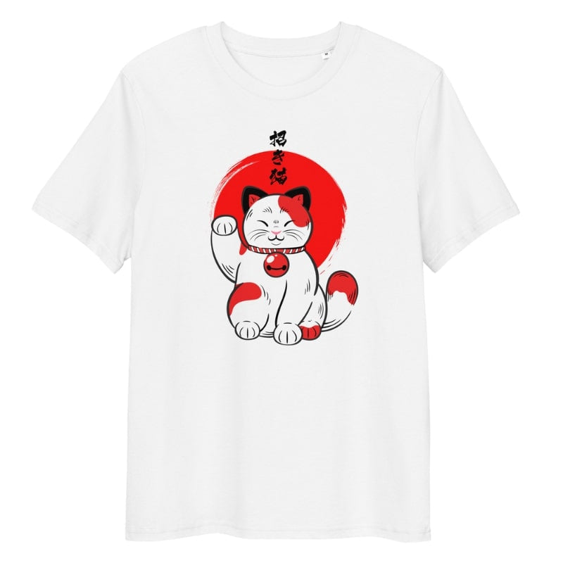 Onnekas japanilainen kissa T-paita - S