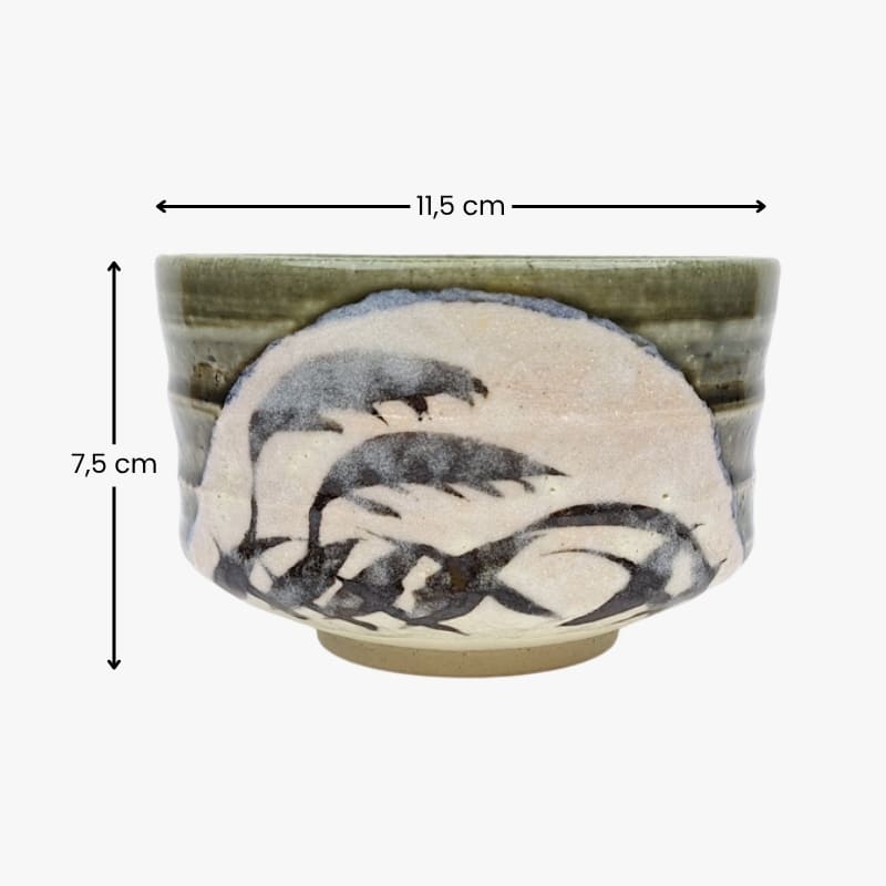 Oribe Ashi Japanese Matcha Bowl