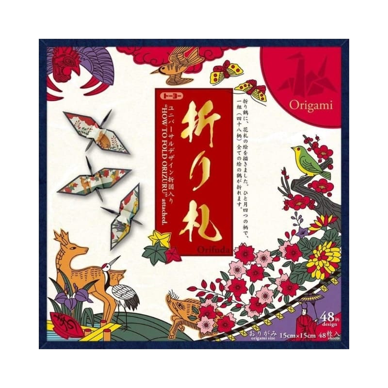 Origami paperi taitto nosturi Hanafuda
