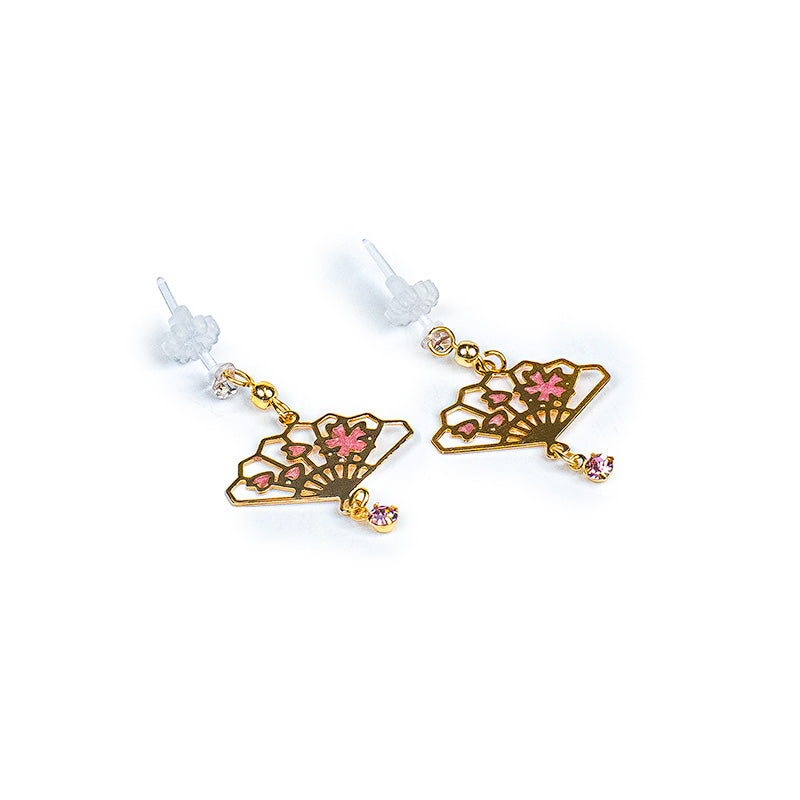 Japanilainen korvakorut & Hanami kaulakoru Set