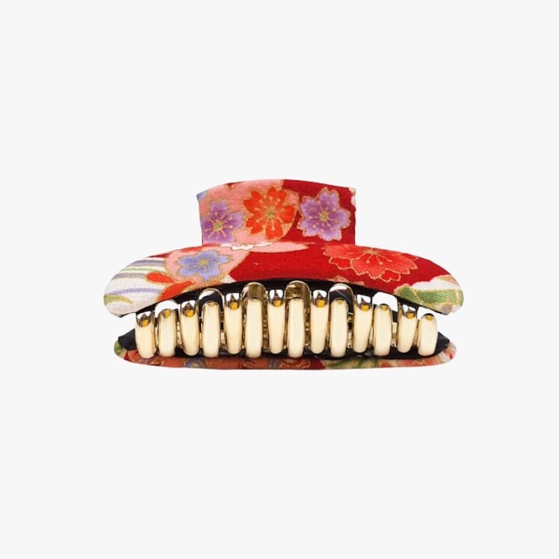 Japanilainen hiusklipsi punainen kangas