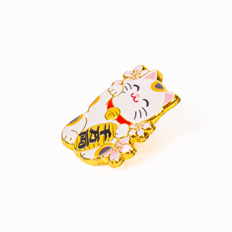 Japanilainen metallinen Maneki-Neko-pinssi