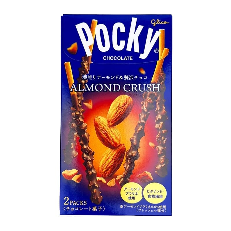 Pocky-suklaa mantelipuristeiden kanssa