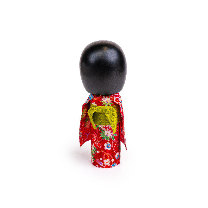 Kokeshi Egao vaaleanpunainen japanilainen nukke