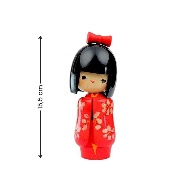Puinen Kokeshi-nukke
