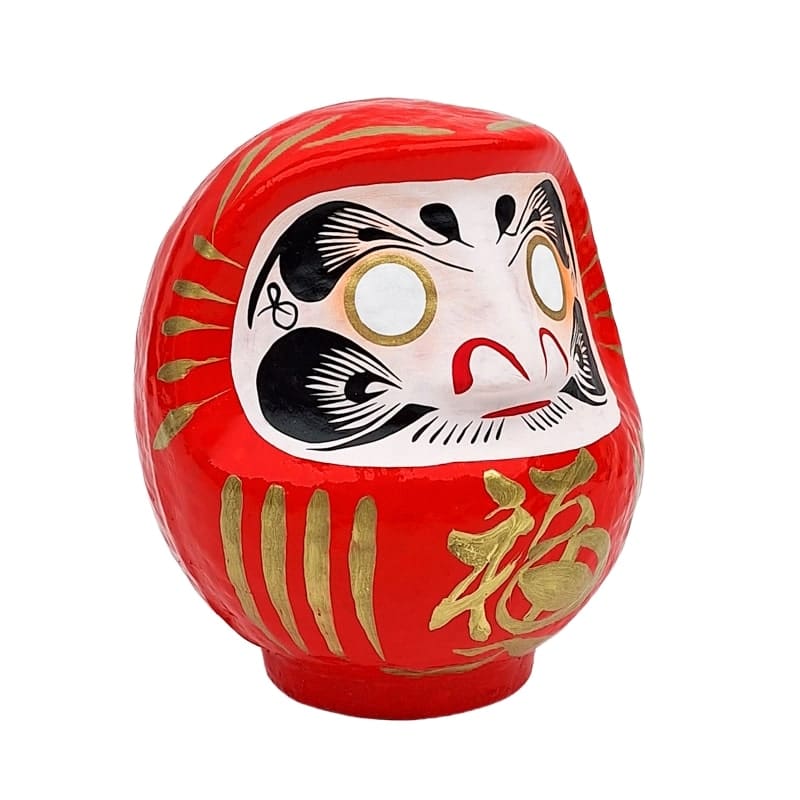 Punainen japanilainen Daruma - 9-15 cm