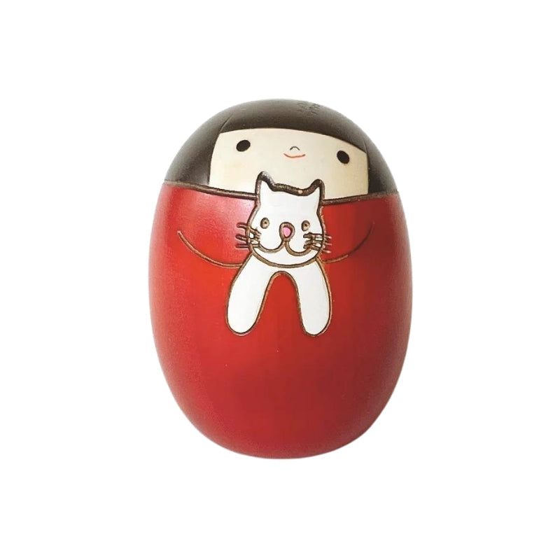 Punainen Kokeshi Neko