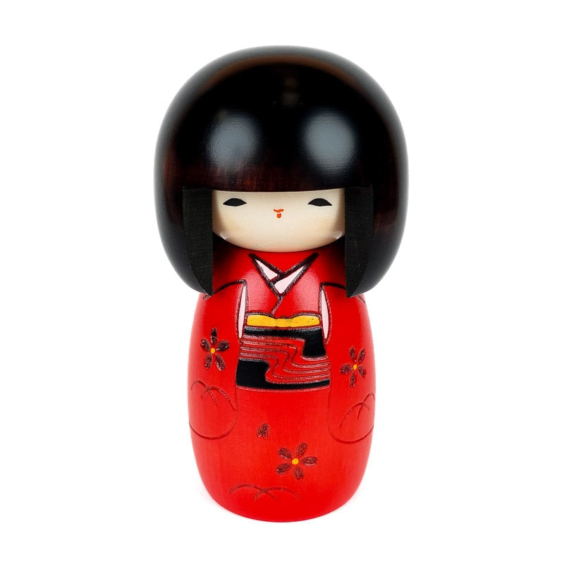Punainen Kokeshi-nukke