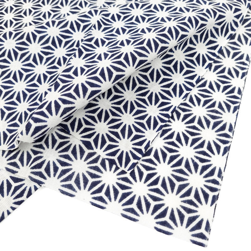 Pyyhe Tenugui Asanoha Sininen