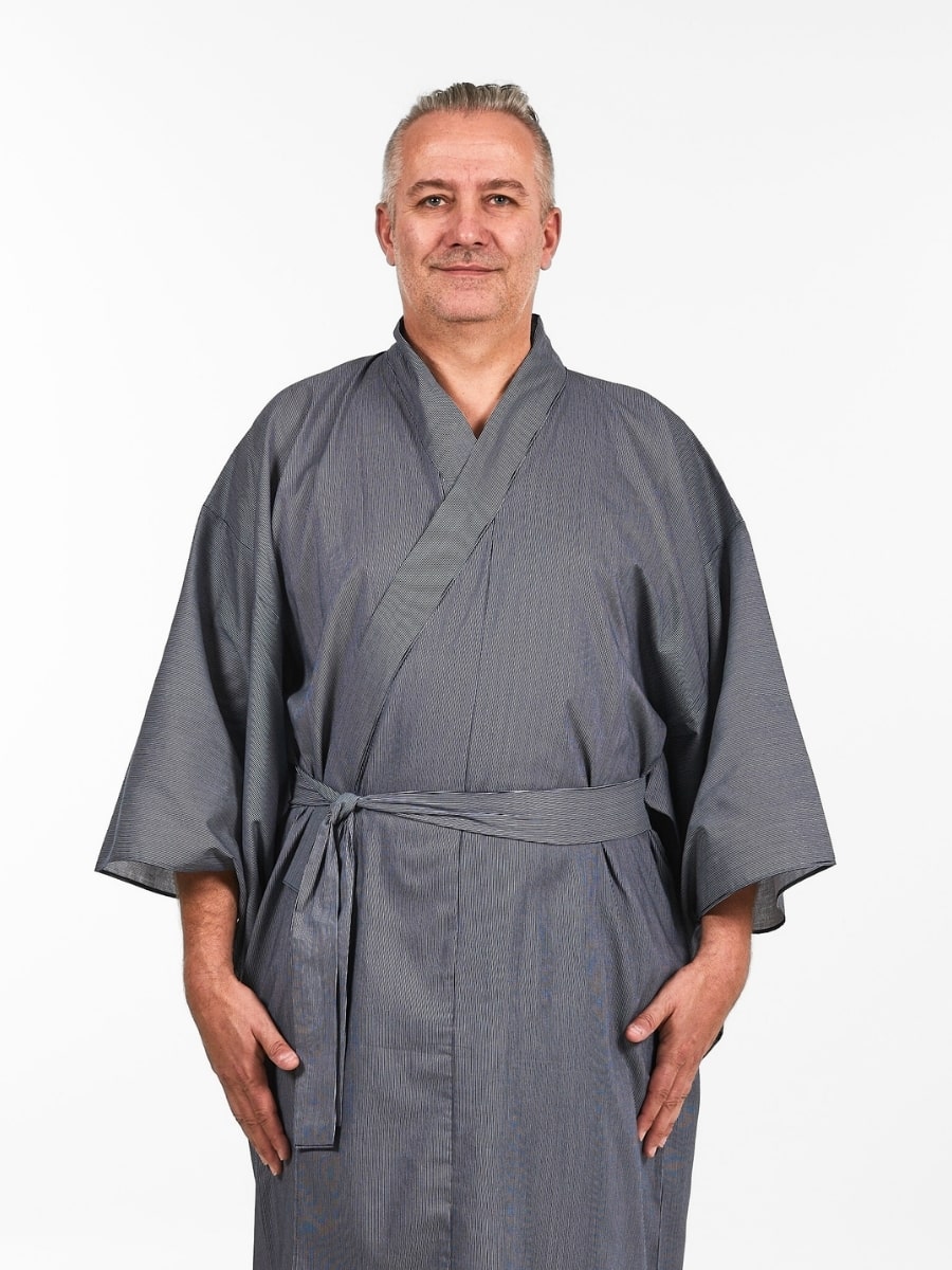 Raidallinen miesten Yukata Kimono