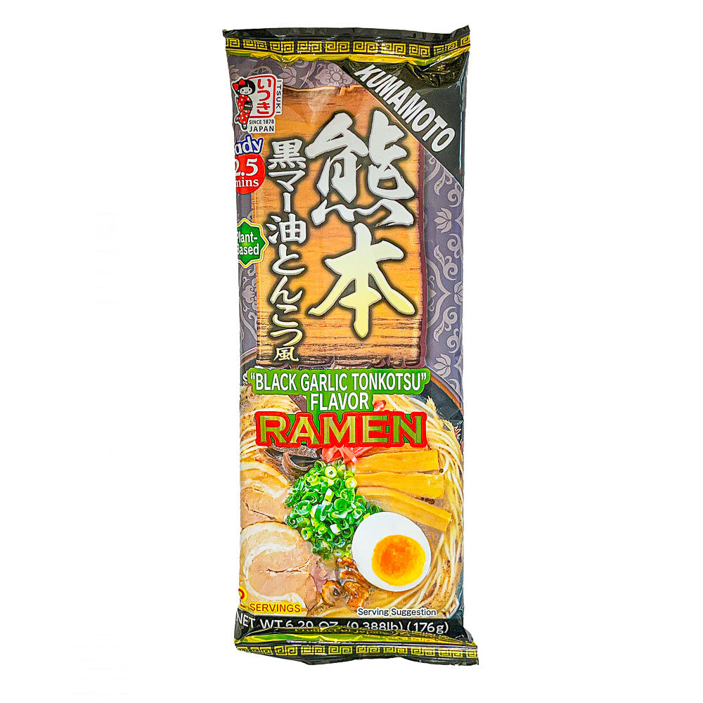 Kumamoton japanilainen pikaramen, paahdetun valkosipulin ja tonkotsun makuinen