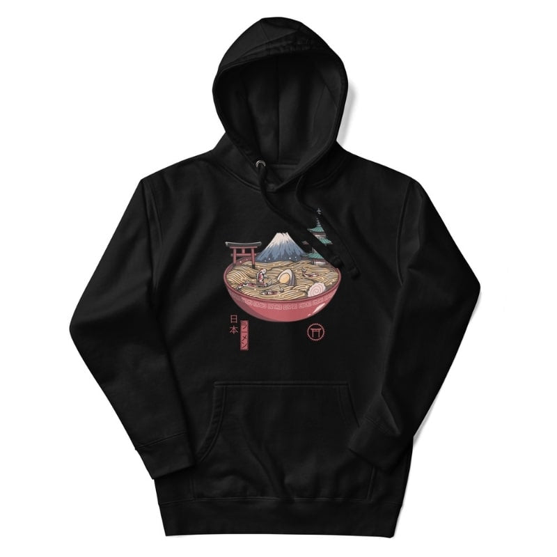 Ramen Life Japanilainen huppari - S / Musta