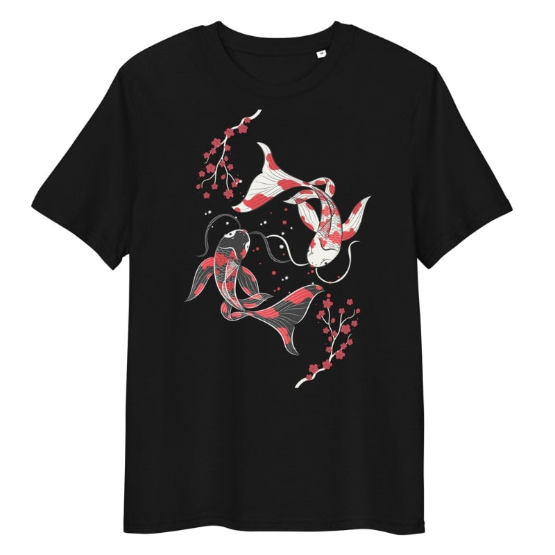 Sakura Koi Japanilainen T-paita - S / Musta