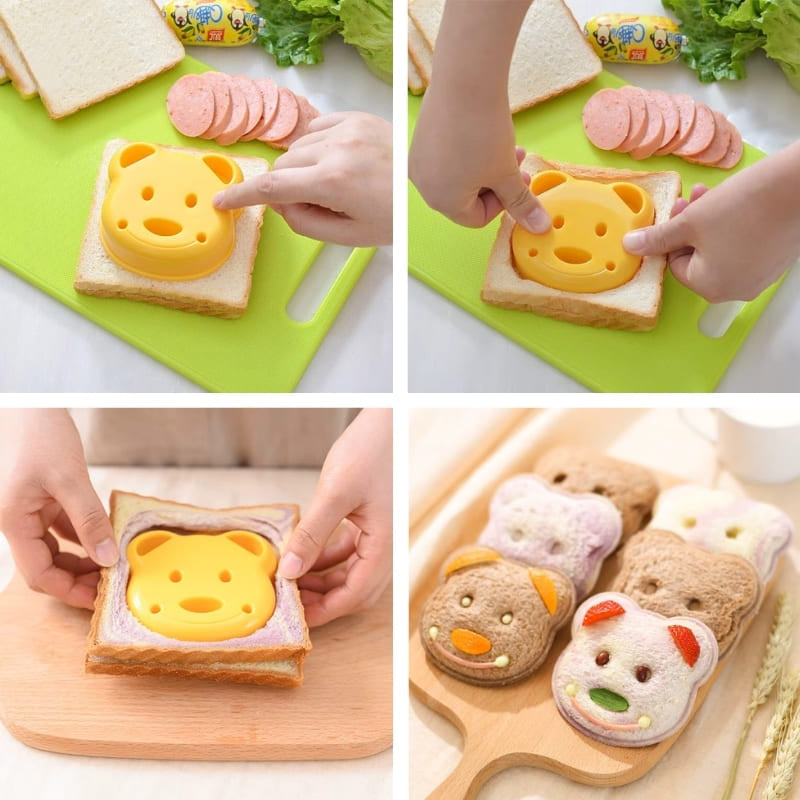 Sando Bear Head Sandwich Mould
