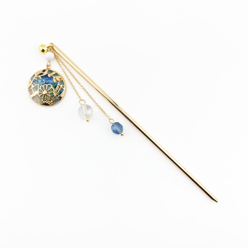 Sininen Temari Japanilainen Kanzashi