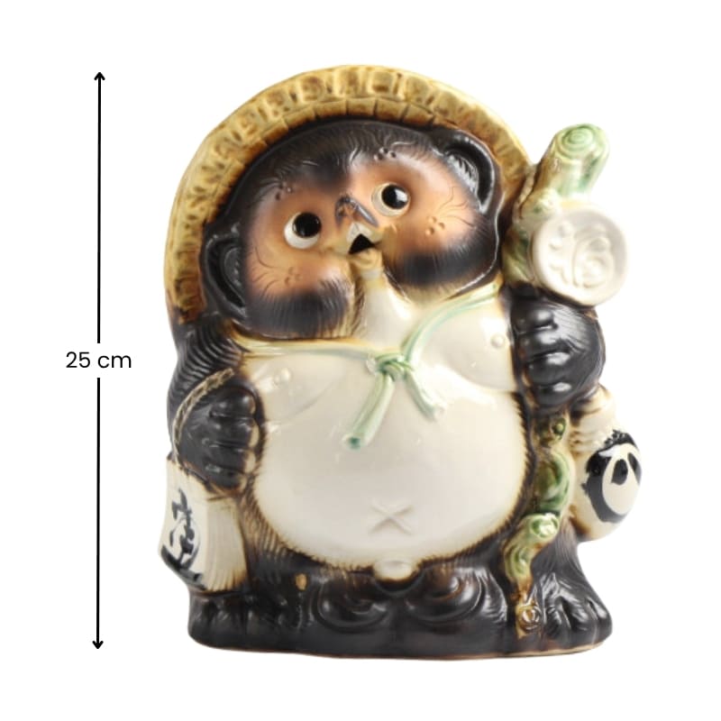 Japanilainen Tanuki-patsaan pienoispatsaat 25 cm