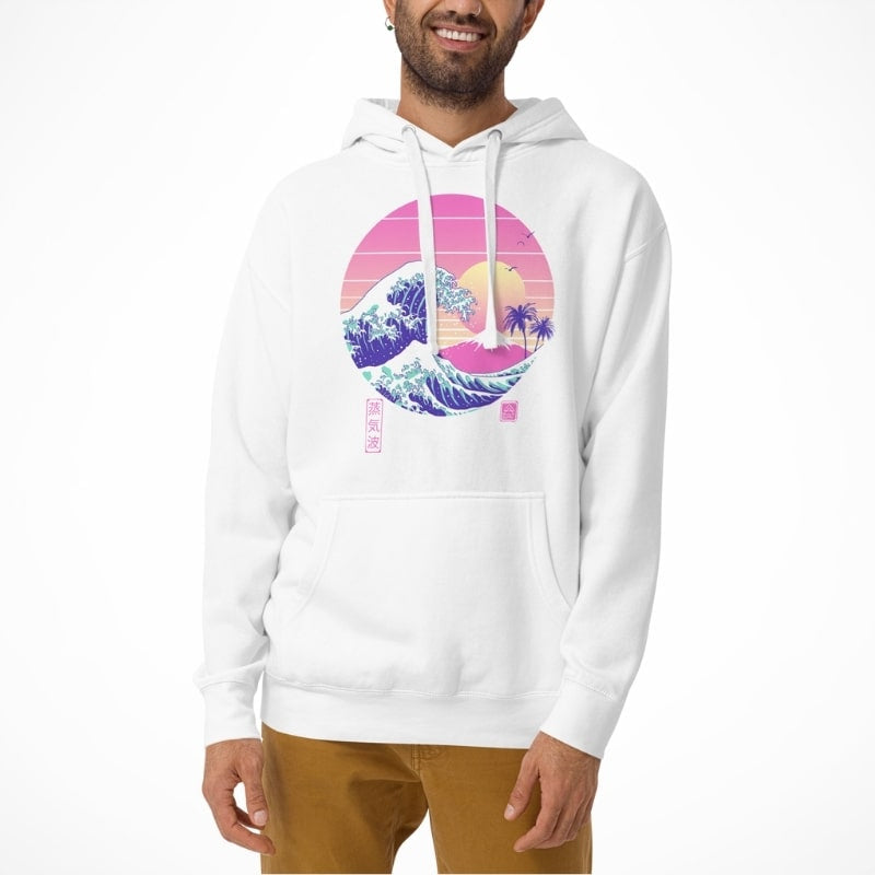 Suuri Vapor Wave Japanilainen collegepaita