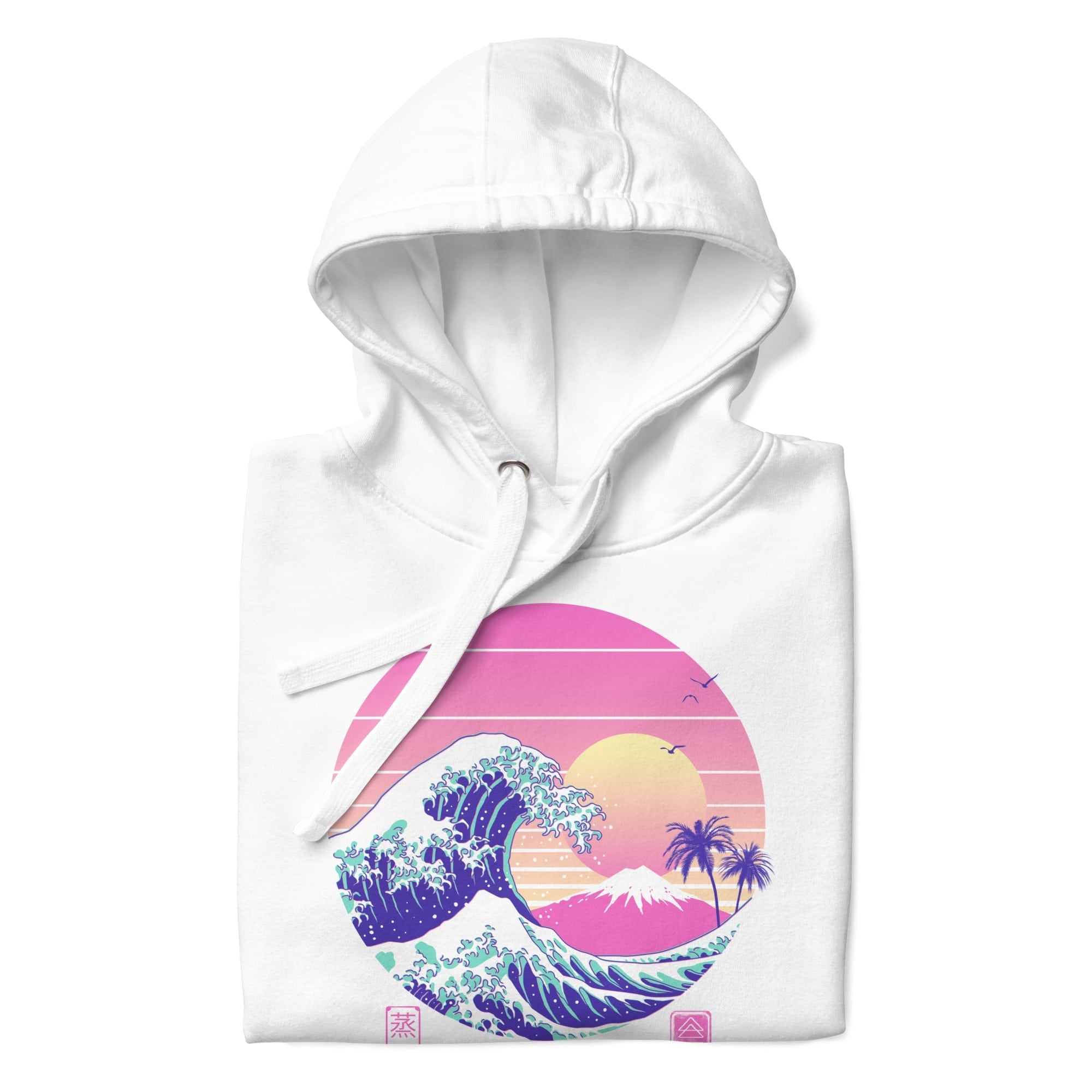 Suuri Vapor Wave Japanilainen collegepaita