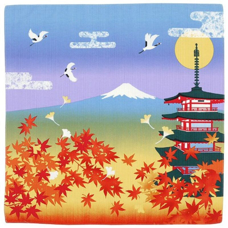 Syksyn japanilainen Furoshiki - 50cm x 50cm
