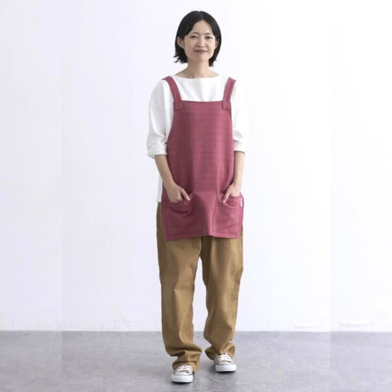 Unisex lyhyt japanilainen esiliina punainen