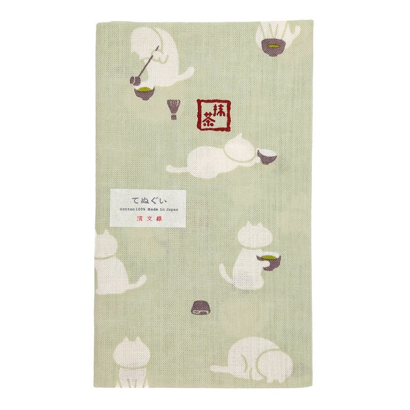 Tenugui Japanilainen Matcha-kissa