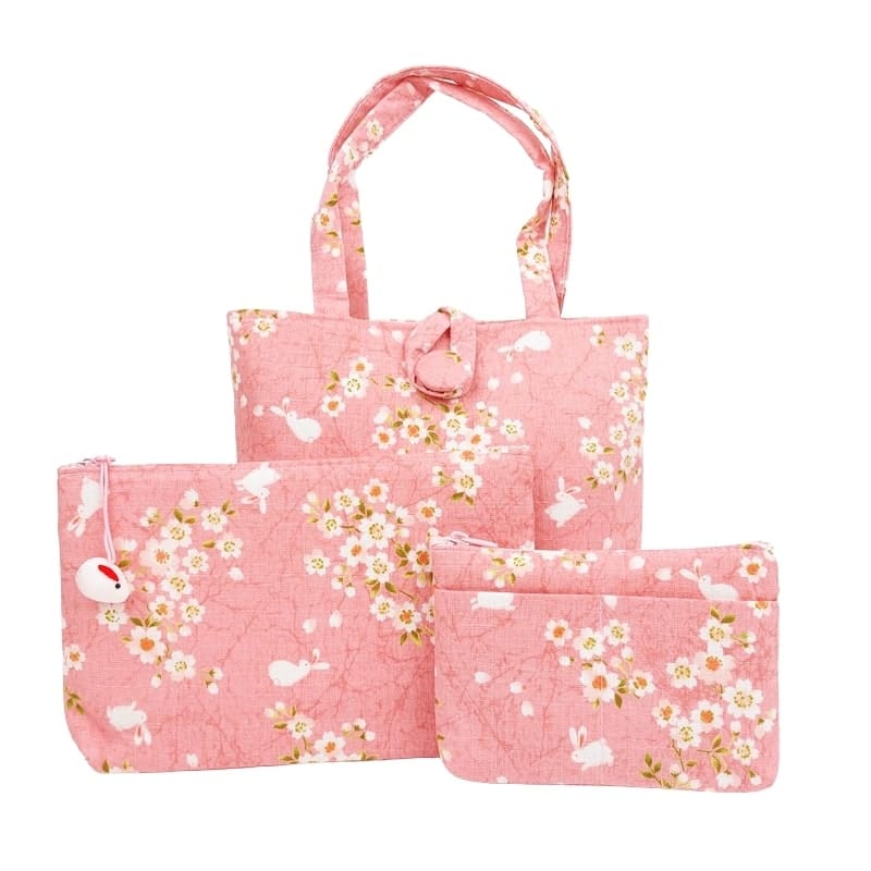 Usagi kukkaro Sakura vaaleanpunainen