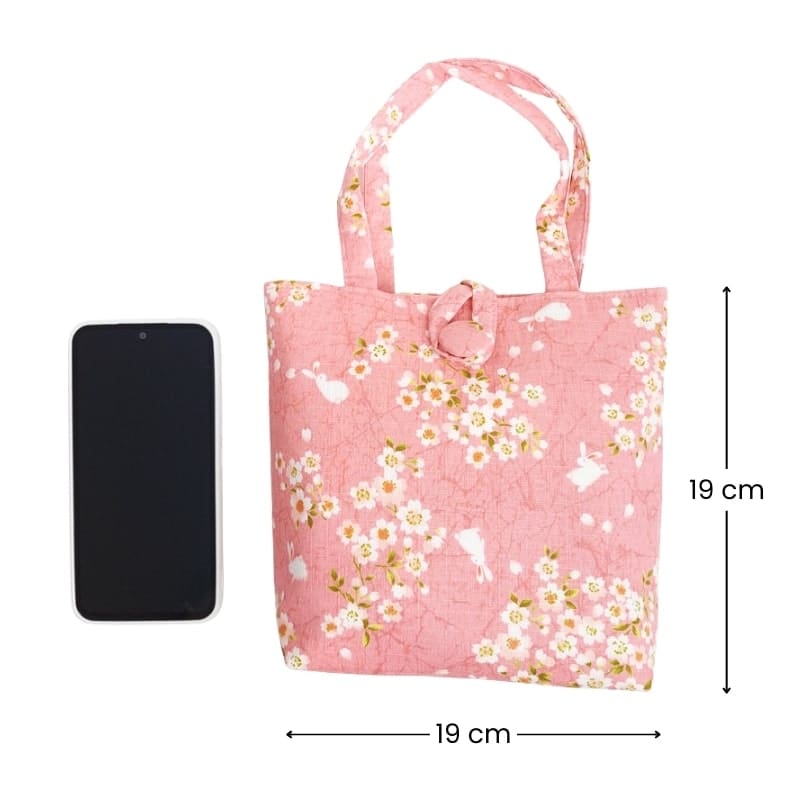 Usagi Sakura japanilainen laukku vaaleanpunainen