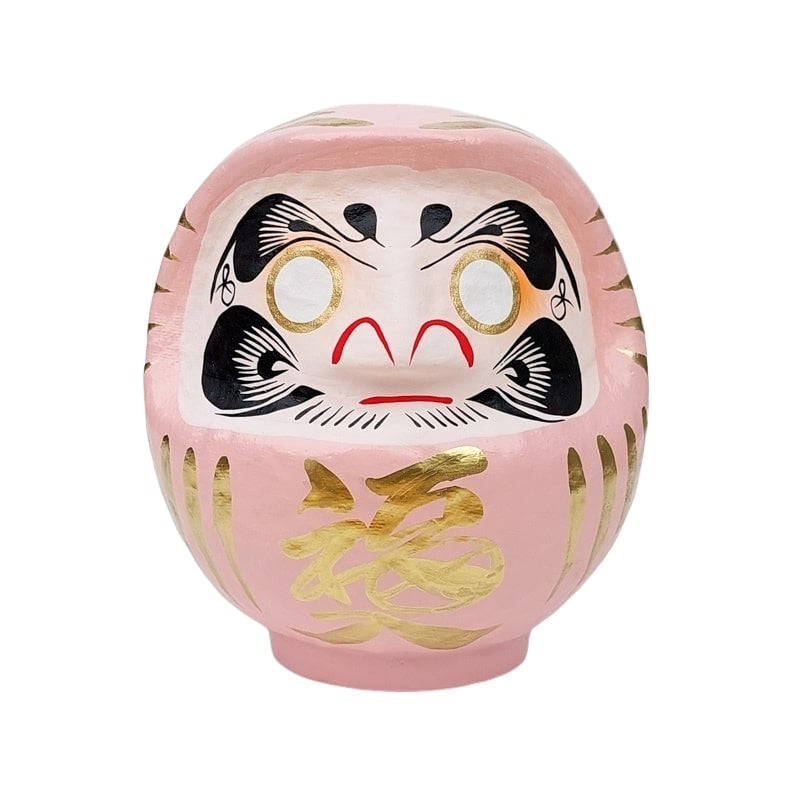 Vaaleanpunainen japanilainen Daruma - 12 cm