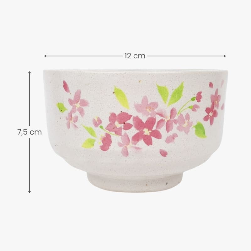 Vaaleanpunainen Sakura japanilainen Matcha kulho