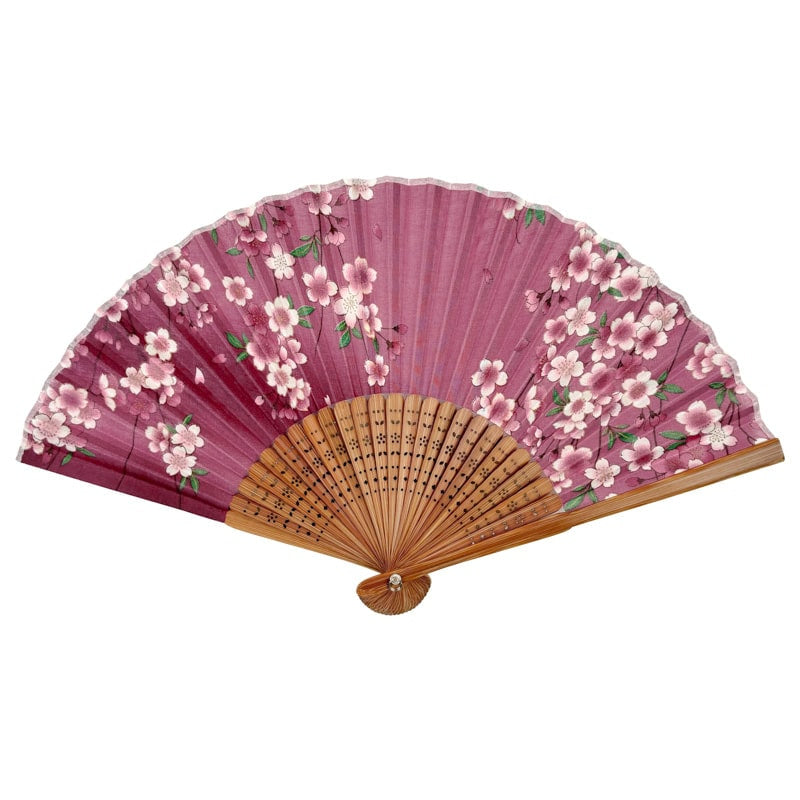 Vaaleanpunainen Sakura japanilainen tuuletin