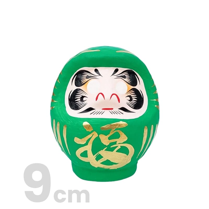 Vihreä japanilainen Daruma - 9-15 cm - 9 cm