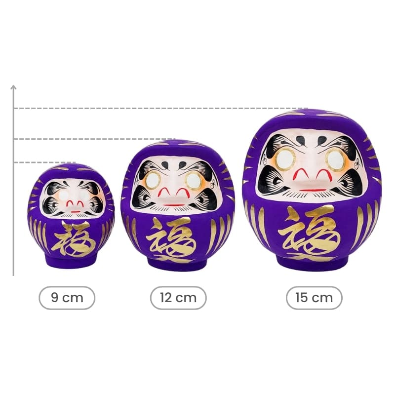 Violetti Japanilainen Daruma - 9-15 cm