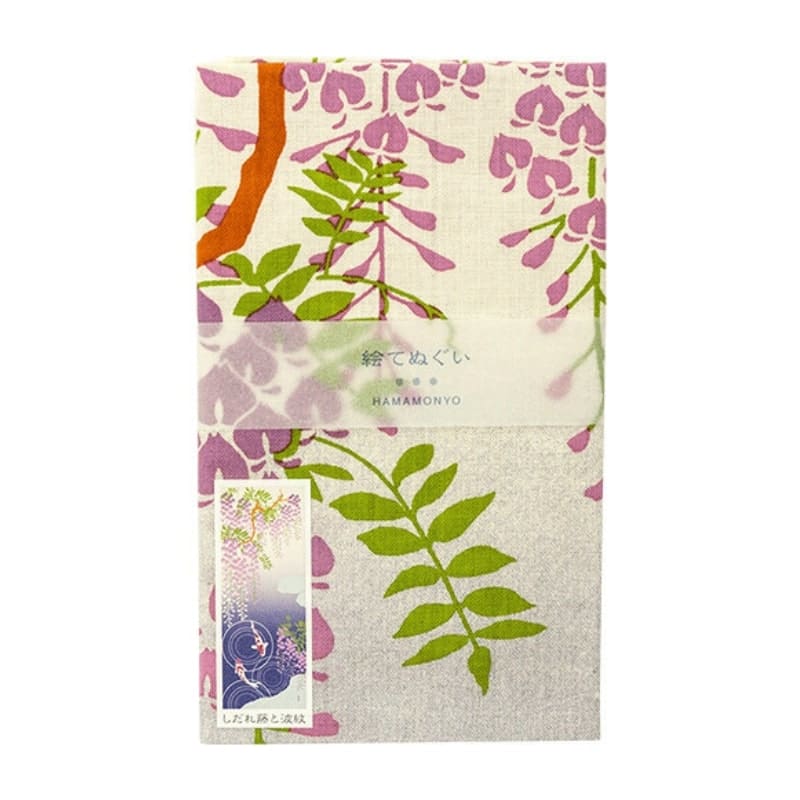 Wisteria & Koi Japanilainen Tenugui