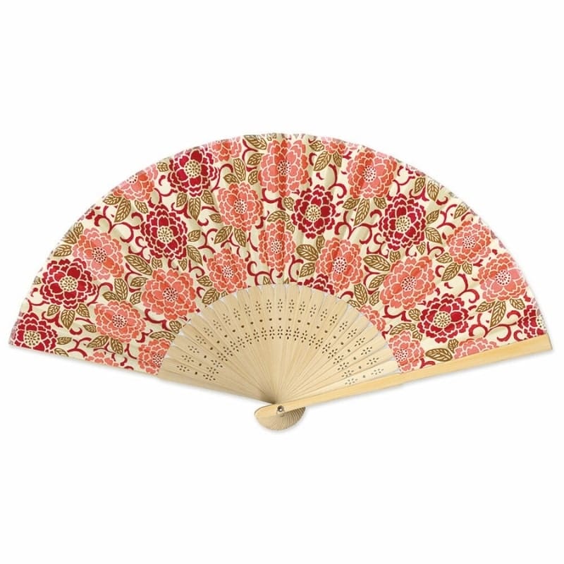Yuzen Botan Orange Japanilaiset fanit