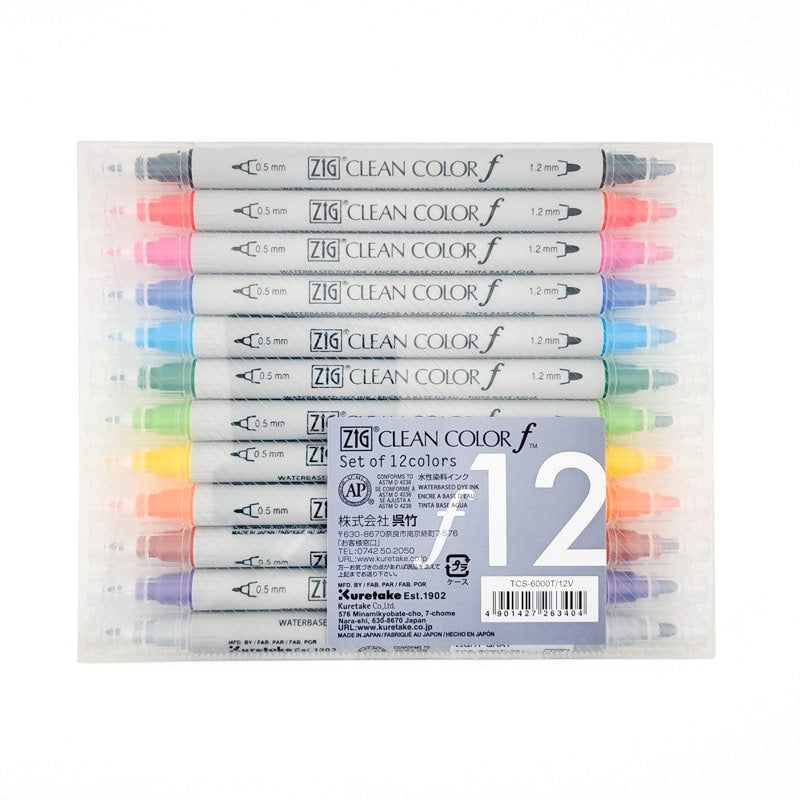 12 kaksoiskärkisen huopakynän sarja