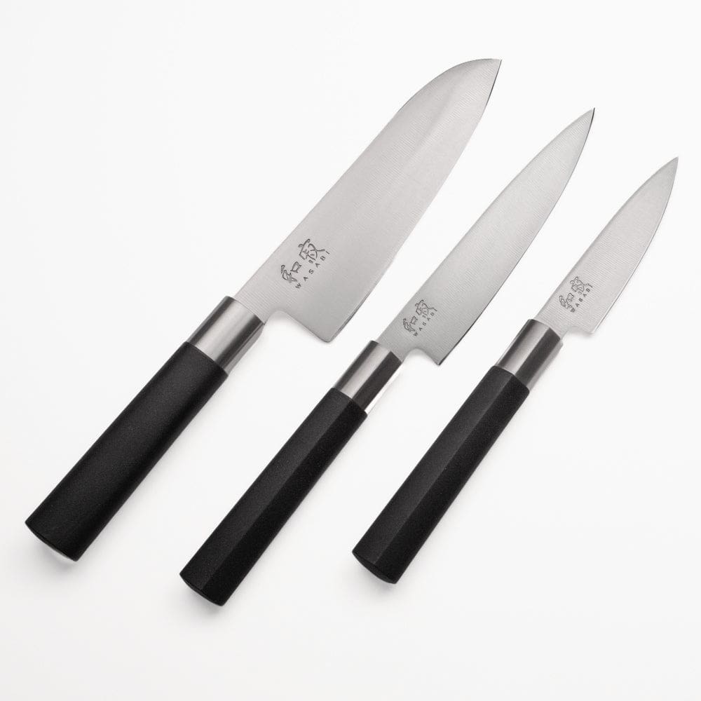 3 japanilaisen veitsen sarja KAI Wasabi Black Japanilaiset veitset