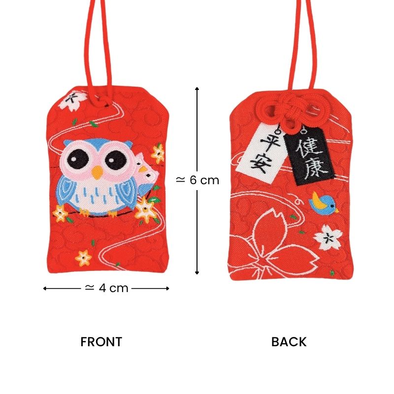 Omamori Kawaii Red - Pöllö