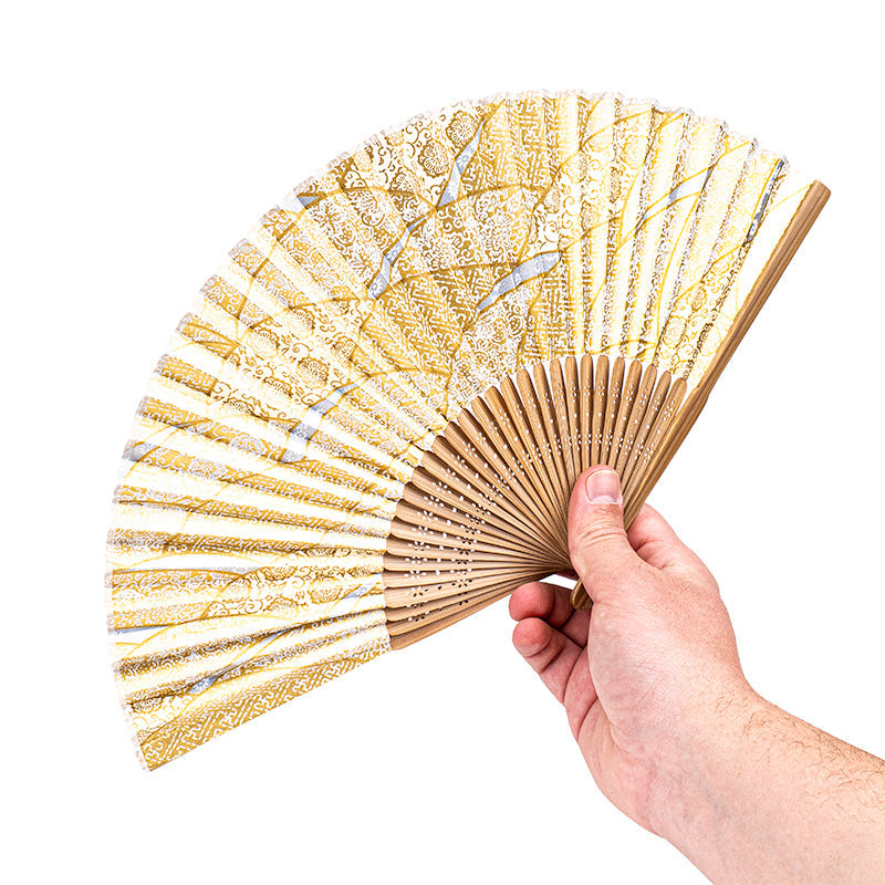 Japanilainen Viuhka Mino Washi - Kulta
