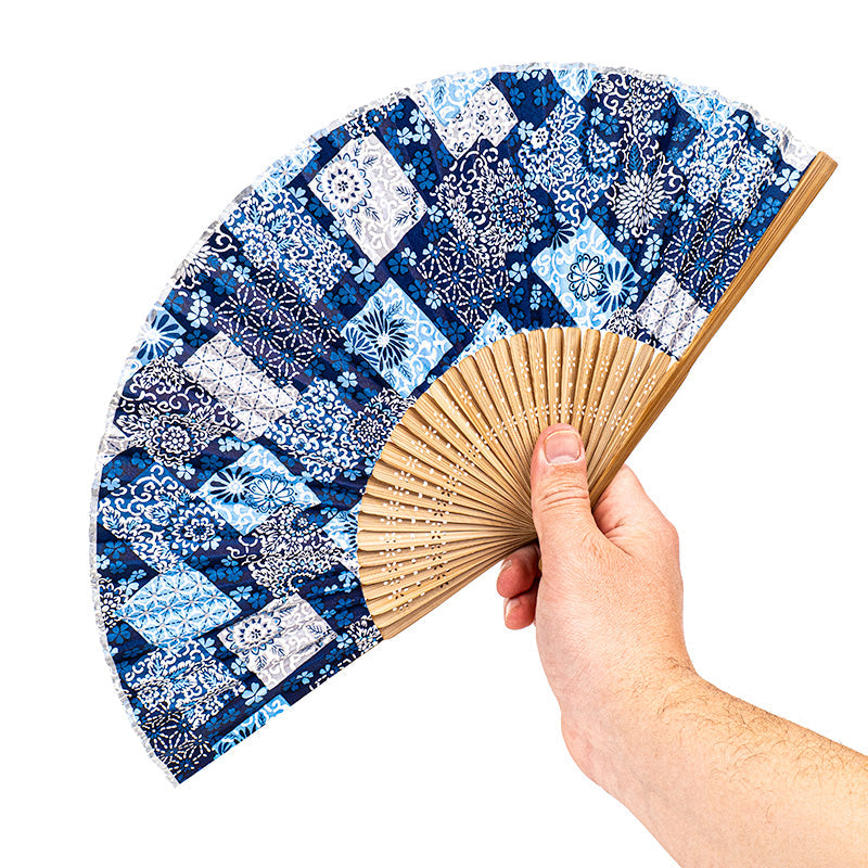 Japanilainen Viuhka Mino Washi - Indigo