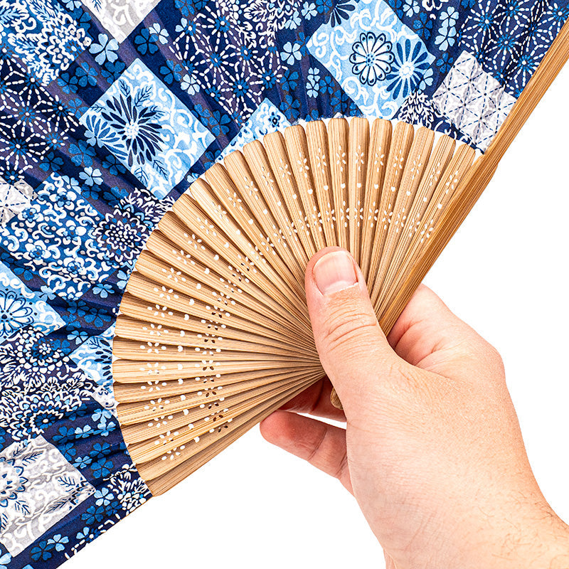 Japanilainen Viuhka Mino Washi - Indigo