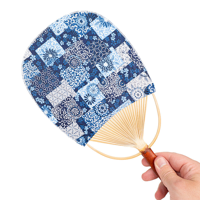 Japanilainen Uchiwa Viuhka - Washi Indigo