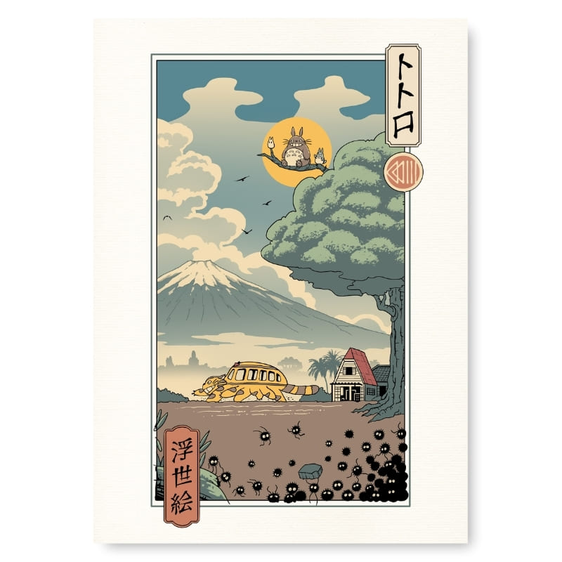 Japanilainen Ukiyo-e Metsänvartijat juliste - A3