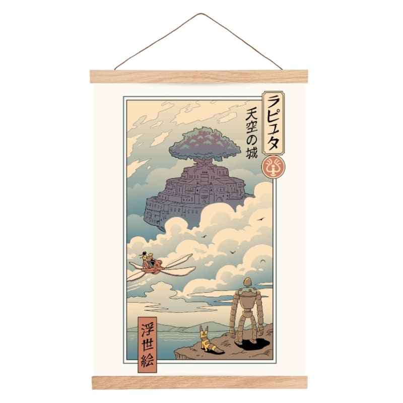 Japanilainen Ukiyo-e Laputa juliste - A3
