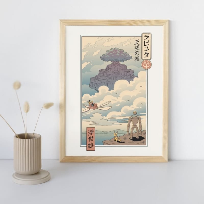 Japanilainen Ukiyo-e Laputa juliste - A3
